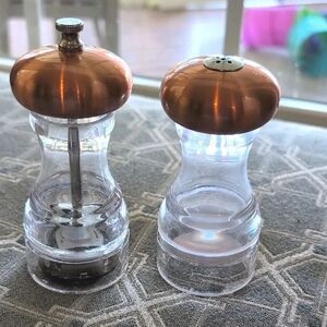 Olde Thompson Small Copper Top Salt and Pepper Mill Set